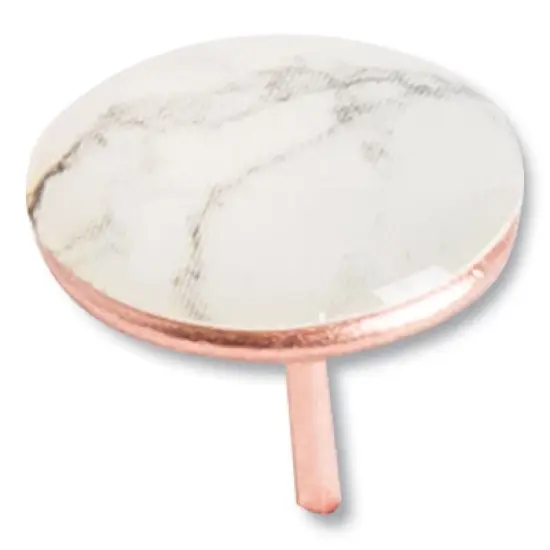 U Brands Fashion Metal Thumbtacks Metal Marble/Rose Gold 3/8" 100/Pack 3090U06-24 image {1}