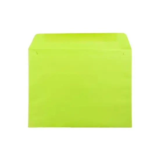 JAM Paper 9 x 12 Booklet Catalog Colored Envelopes Ultra Lime Green 5156771 image {1}