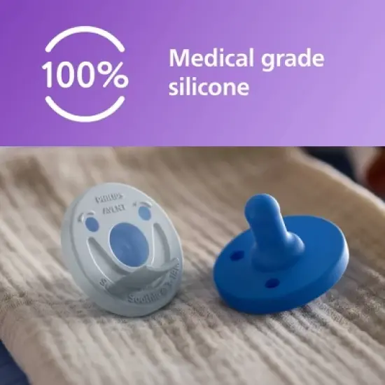 Philips Avent Soothie 3-18m - Sky Blue/Light Blue - 2pk image {5}