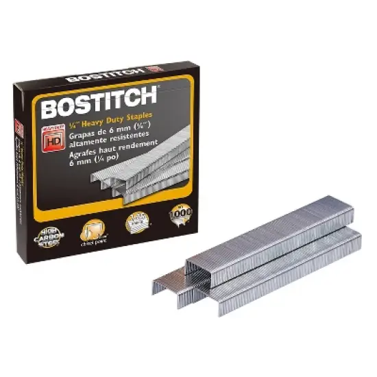 Stanley Bostitch Premium Heavy Duty Staples 0.25" Leg Length 1000/Box (SB351/4-1M) 104554 image {5}