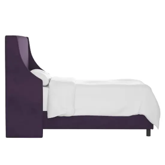 Dianna Swoop Arm Wingback Velvet Bed - Skyline Furniture image {2}