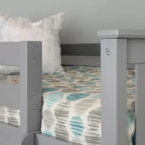 Max & Lily Twin-Size High Loft Bed with Wraparound Desk & Shelves image {4}