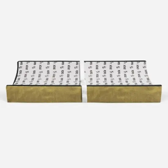 Bacati - Love Black/Gold Kisses/Hugs Changing Pad Cover image {5}