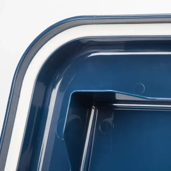 IRIS USA Airtight Pet Food Container with Casters, Navy image {1}