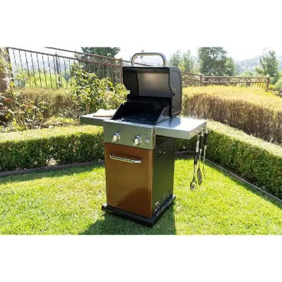 Permasteel 2-Burner Gas Grill with Foldable Side Tables image {13}