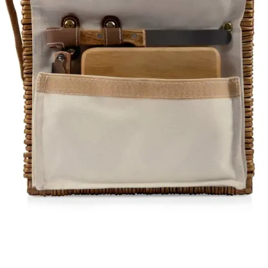 Summerbreeze Wine and Cheese Picnic Basket - Picnic Time: Wicker, Twist Lock, Winery Picnic Set, Wine Holder image {6}