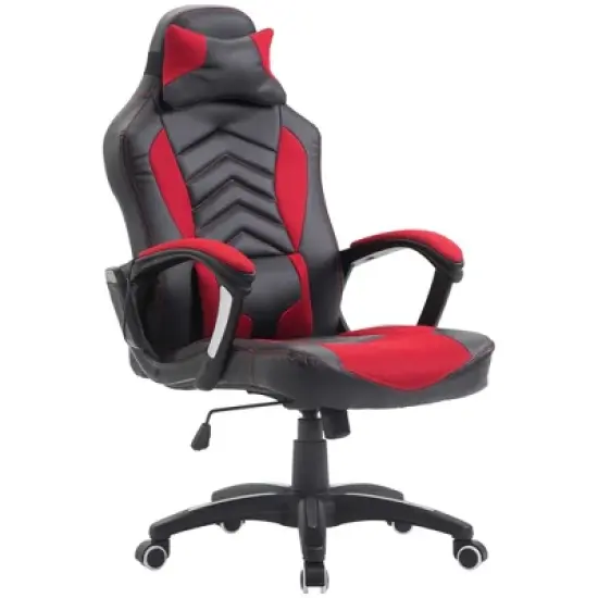 NicBex Adjustable Office Chair Modern PU Leather Ergonomic Massage Chair Gaming Chair with 6 Vibration Points, Heating Function for Office, Study image {1}