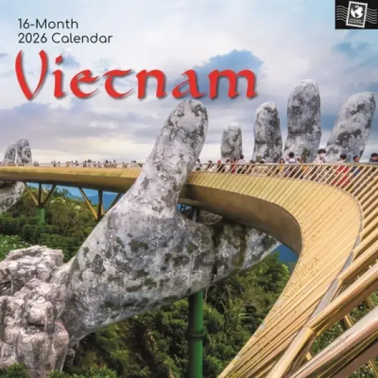 2026 Square Wall Calendar, Vietnam, 16-Month Passport Collection Theme with 180 Reminder Stickers (12x12 In) image {4}
