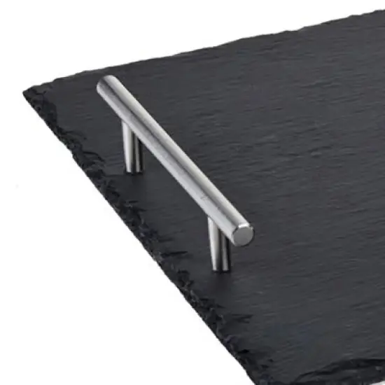 Wolfgang Puck Slate Tray with Stainless Steel Handles Model 679-689 image {1}