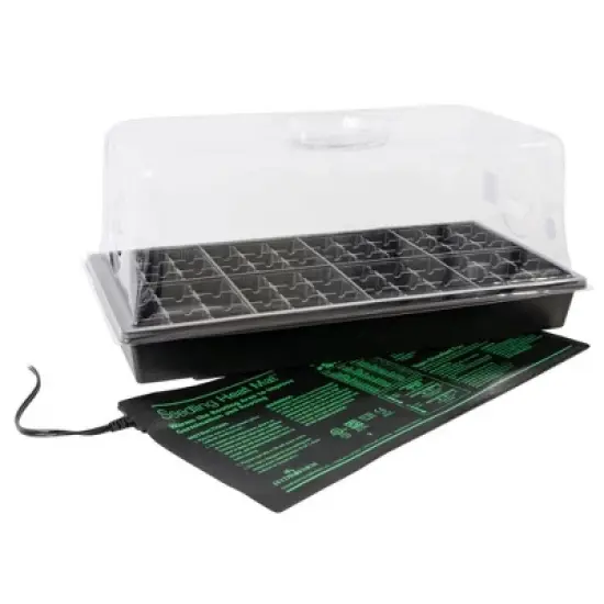 Jump Start Germination Mini Greenhouse/Hot House System with Seedling Heat Mat Tray, 72 Cell Insert, and 7.5-Inch Dome, (2 Pack) image {1}