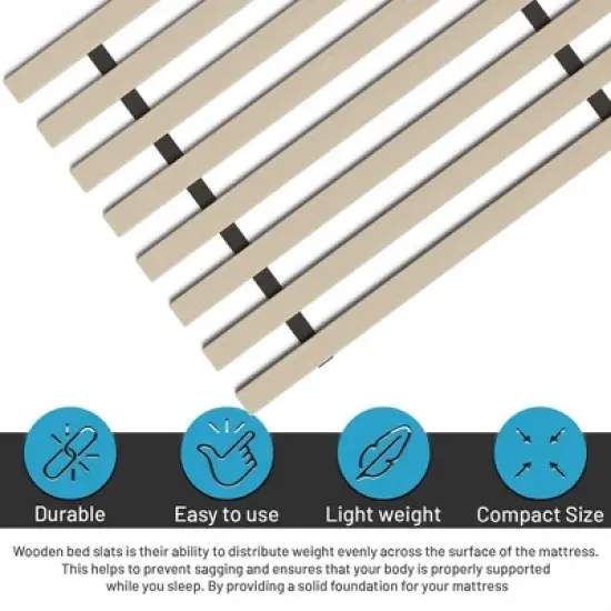 Continental Sleep, 0.75-Inch Standard Vertical Mattress Support Wooden Bunkie Board/Slats image {3}