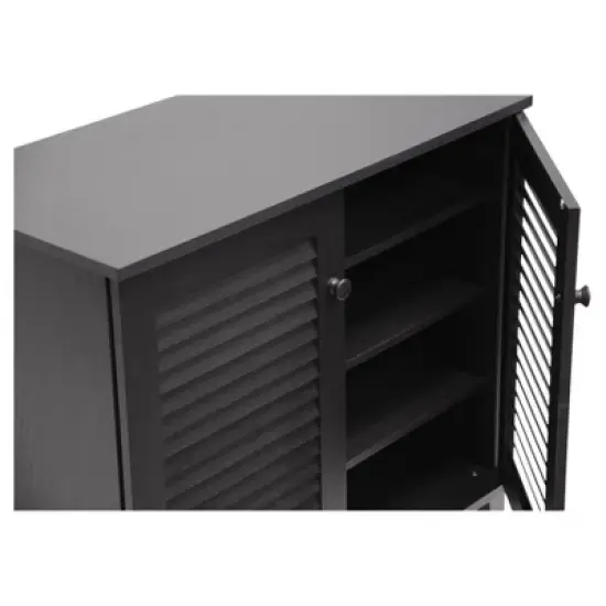 Coolidge Shoe - Storage Cabinet - Espresso - Baxton Studio image {2}