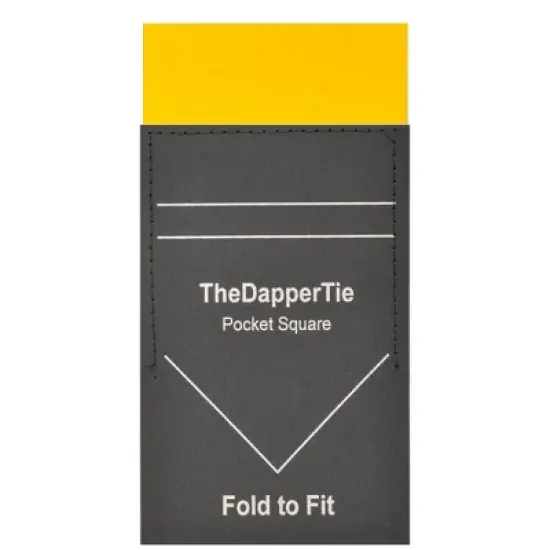 TheDapperTie - Men's Extra Thick Cotton Flat Pre Folded Pocket Square on Card image {10}