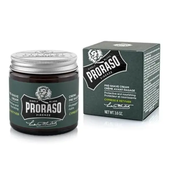 Proraso Cypress & Vetyver Pre Shave Cream | High-Performance Formulas | For Single-Blade Razor | Extra-Rich Formulas - (3.6 oz) image {1}