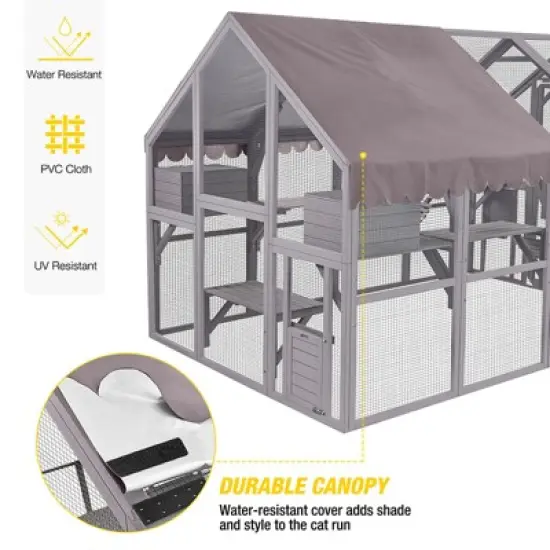 Aivituvin Extra Large Outdoor Cat Run, Cat Enclosure-AIR52 image {4}