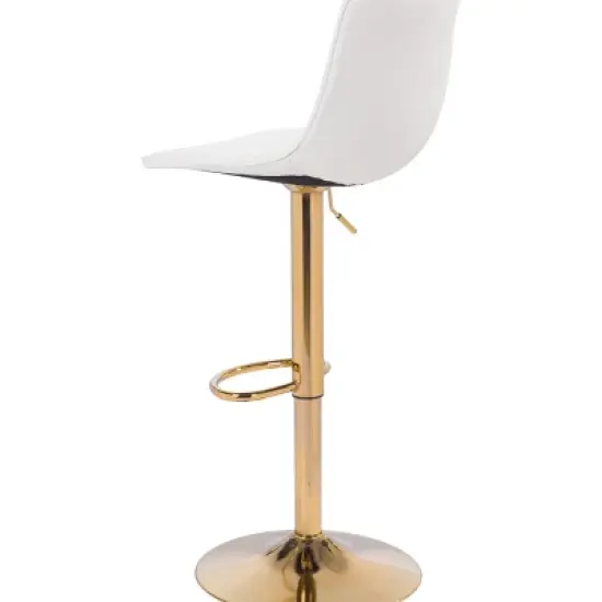 Pierce Barstool White/Gold - ZM Home image {4}