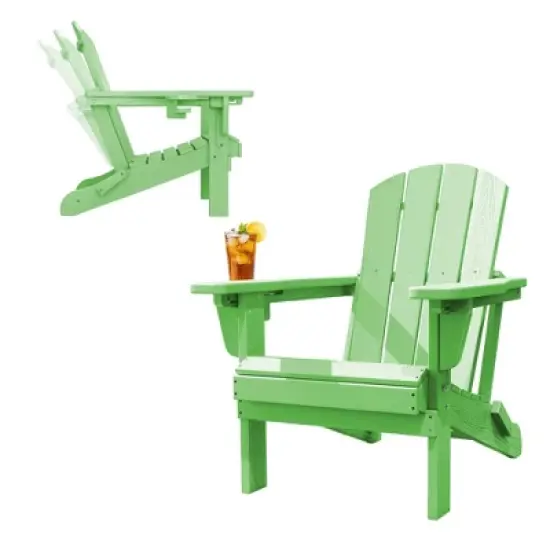 Hyleory Adjustable HDPE Adirondack Chair with Ergonomic Backrest image {25}