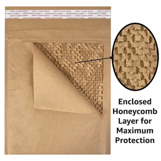 UOFFICE Pack of 30 Honeycomb Kraft Shipping Mailers (#2 - 8.5" x 11") image {4}