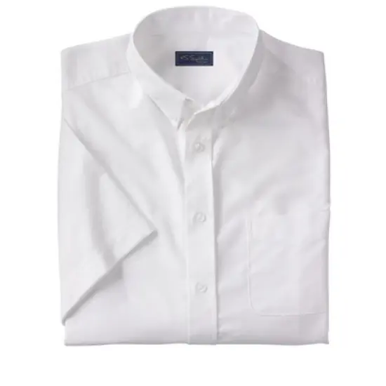 KS Signature by KingSize Men's Big & Tall  Wrinkle Free Short-Sleeve Oxford Dress Shirt image {4}