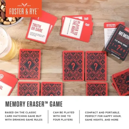 Foster & Rye Memory Eraser - Card Matching Games for Adults, Classic Matching Card Game image {1}