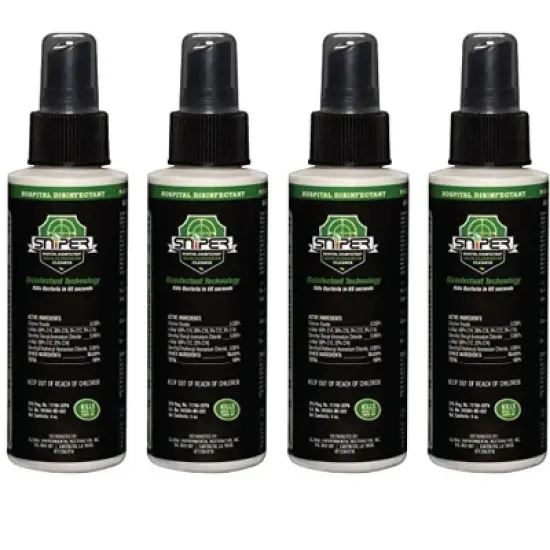 SNiPER Hospital Disinfectant, Odor Eliminator & All-Purpose Cleaner, 4 Fluid Ounce Spray image {5}