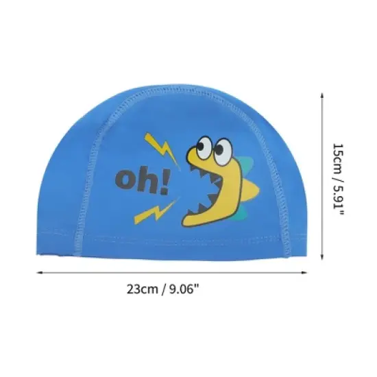 Unique Bargains Kid's Knitted PU Letter Swim Cap 1 Pc image {3}