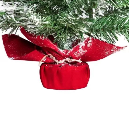 Northlight Full Flocked Angel Pine Artificial Mini Christmas Tree - 24" - Unlit image {2}