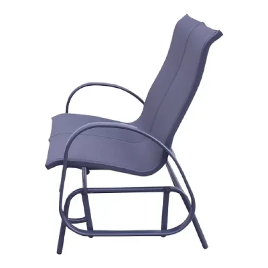 Courtyard Casual Santa Fe Alum Sling Loveseat Glider image {4}