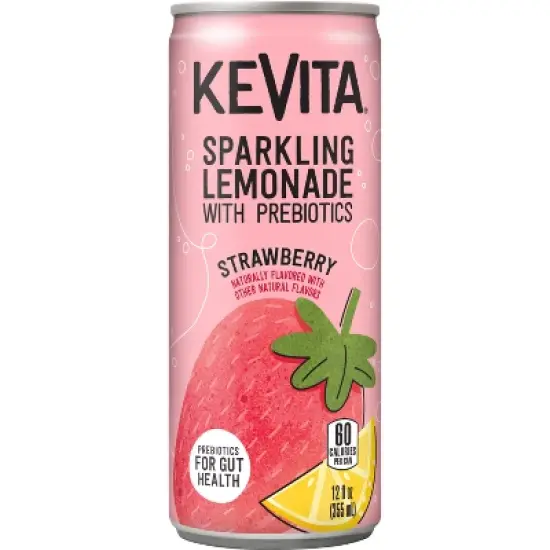 KeVita Strawberry Sparkling Prebiotic Lemonade - 12 fl oz image {5}