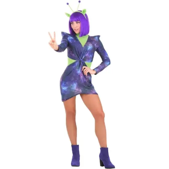 HalloweenCostumes.com Women's Cosmic Alien Halloween Costume image {5}
