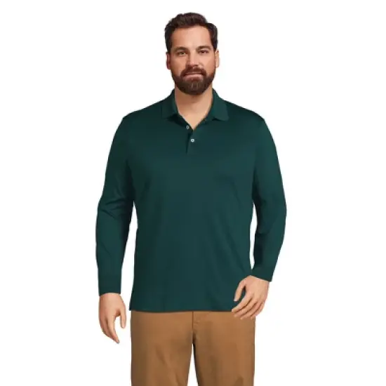 Lands' End Men's Long Sleeve Super Soft Supima Polo Shirt image {11}