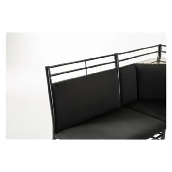 2pc Gareth Breakfast Nook Dining L Chair & Bench Black ( ) - Boraam image {9}