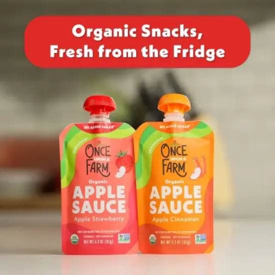 Once Upon A Farm Organic Strawberry Applesauce - 12.8oz/4ct image {4}
