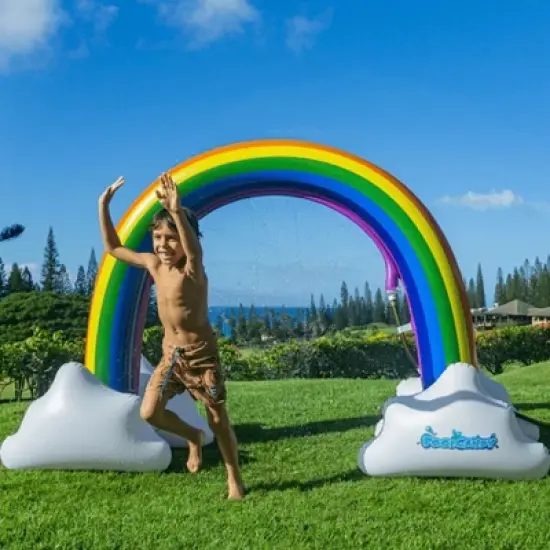 PoolCandy Gigantic Jumbo Rainbow Sprinkler Ultra Durable Hours Of Fun In The Sun For Adults & Kids Backyard BBQ Parks image {1}