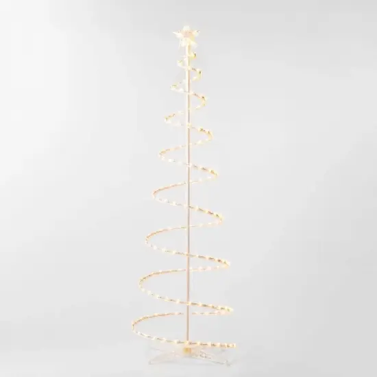 6' Incandescent Spiral Tree Christmas Novelty Sculpture Light White - Wondershop&trade; image {1}