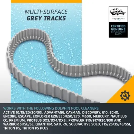 Dolphin Grey Track Pack of 2 for Nautilus CC, Triton PS/ PS Plus, E10, & Other Pool Cleaners image {2}