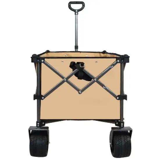 Heavy-Duty 360lb Capacity Foldable Utility Wagon &uml;C All-Terrain Quiet Wheels, Adjustable Handle & Cup Holders for Camping, Gardening, Picnic, Sports image {1}