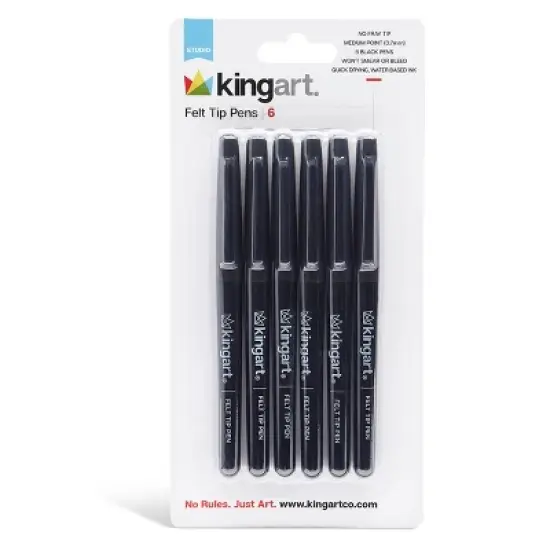 KINGART Felt Tip Pens 6 pc image {4}