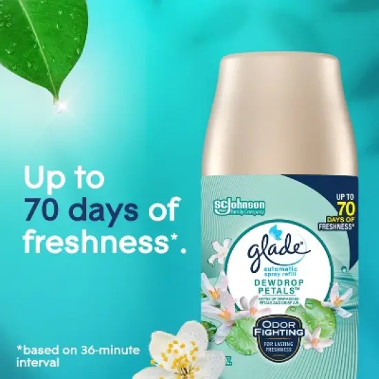 Glade Automatic Spray Air Freshener Refills - Dewdrop Petals - 6.2oz/2ct image {4}
