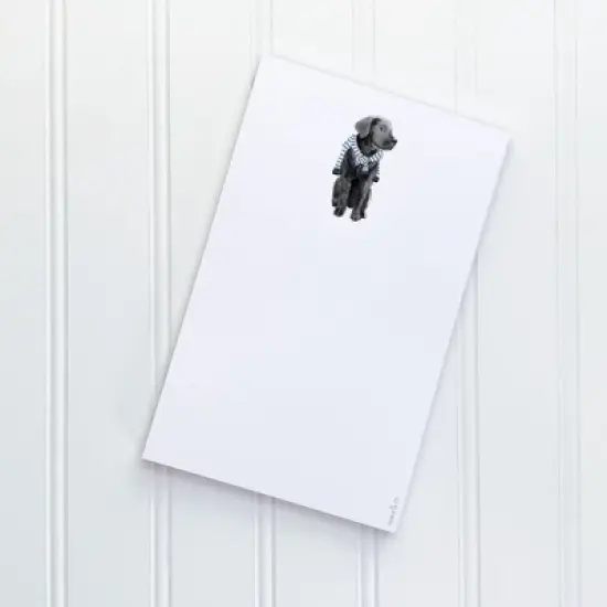 Preppy Black Lab 5" x 8" Winter Notepad by Ramus & Co (50 Heavyweight Tear-Off Sheets) image {3}