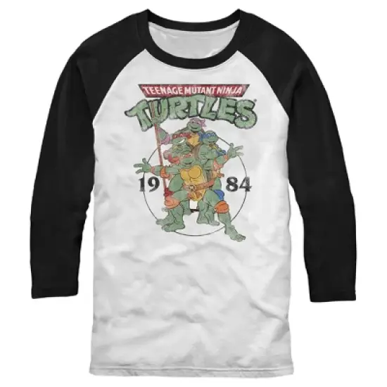 Men's Teenage Mutant Ninja Turtles 1984 Heroes Baseball Tee image {3}