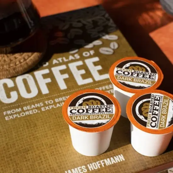 Fresh Roasted Coffee - 48 CT Dark Brazil Cerrado Med-Dark Roast Single Serve Pods image {3}