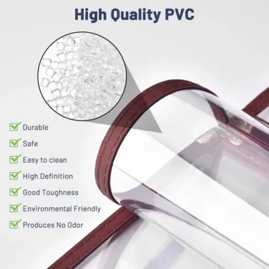 WeChef 30 Pack Menu Covers 8.5 x 11" Book Style Menu Holder 4 Pages 8 Views Restaurant Bar Burgundy image {5}