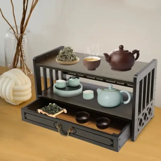 YIYIBYUS Meditation Storage Table, Altar Table with Drawer, Desktop Organizer image {2}