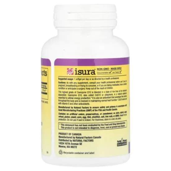 Natural Factors Coenzyme Q10, 200 mg, 60 Softgels image {2}
