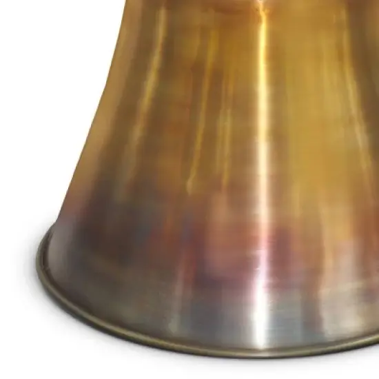 Cliona Metal Side Table Tarnished Brass - WyndenHall image {4}