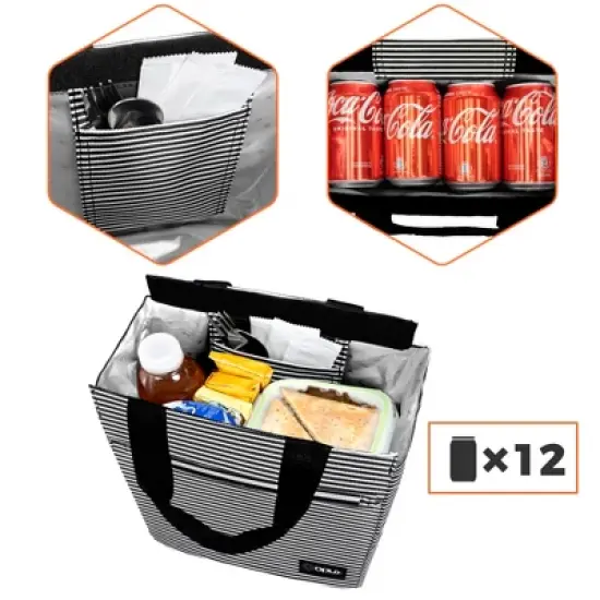 OPUX Lunch Bag Women, Insulated Tote Box Kids Men Girls Adults, Reusable Small Medium Soft Cooler School Adults Work Office Picnic image {4}