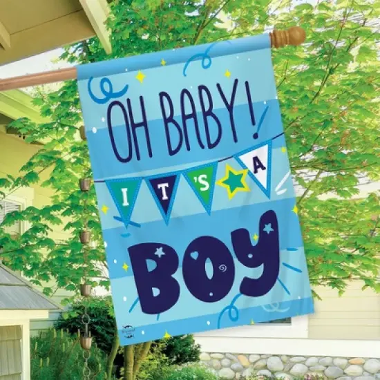 Baby Boy Double-Sided House Flag 28" x 40" Briarwood Lane image {2}