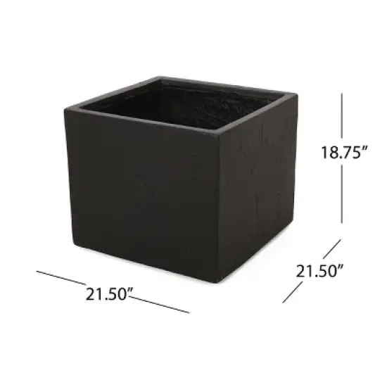 Christopher Knight Home Ella Outdoor Modern Lightweight Concrete Square Planter image {2}