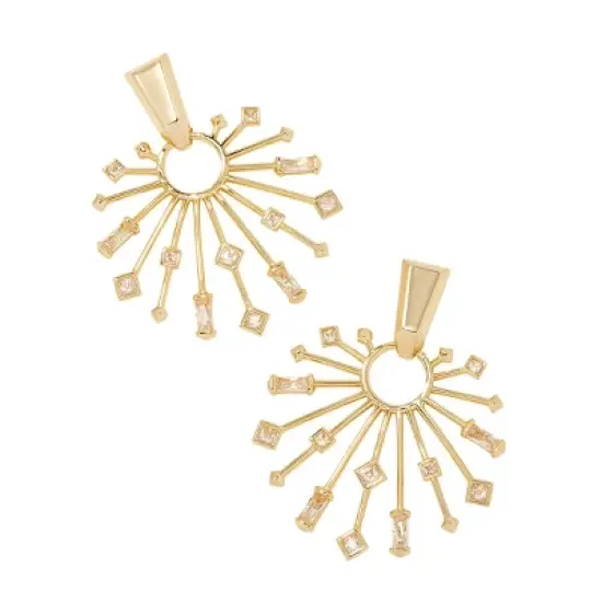 Kendra Scott Jessa Mix Crystal 14K Gold Over Brass Statement Earrings image {1}